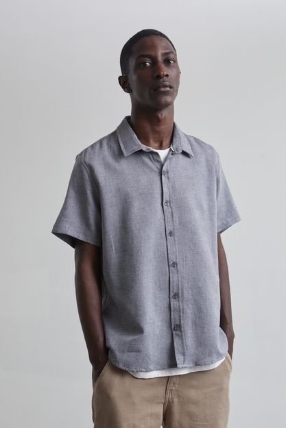 Camisa MC Texture Waffle Grafite -3-